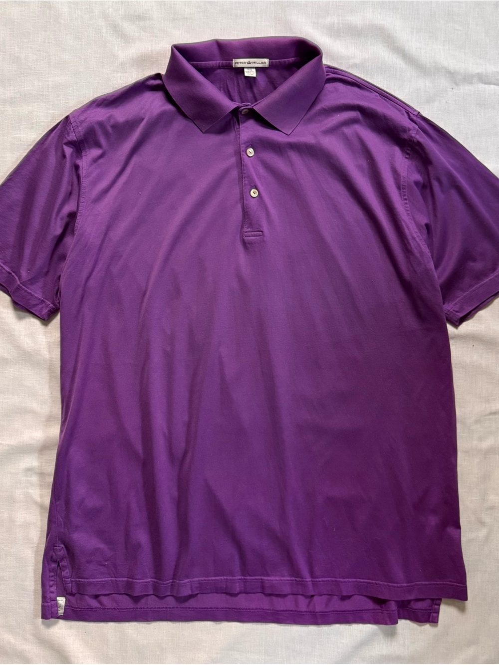 Peter Millar Deep Purple Cotton Performance Golf Polo